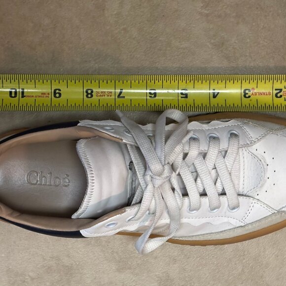 Chloe Franckie gum sole sneakers in white and black - Picture 9 of 9